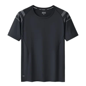 Men Sport Quick Dry Microfiber Round Neck Short Sleeve T-shirt (Fast-dry/Cool-max) Anti-bacterial Training Jersey Yhomie